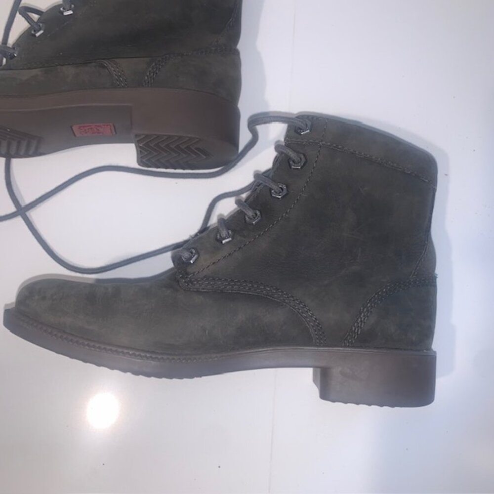 Kodiak All Season Waterproof‎ Olive Green Leather Lace-Up Ankle Boots - Size 6.5 - Picture 5 of 15